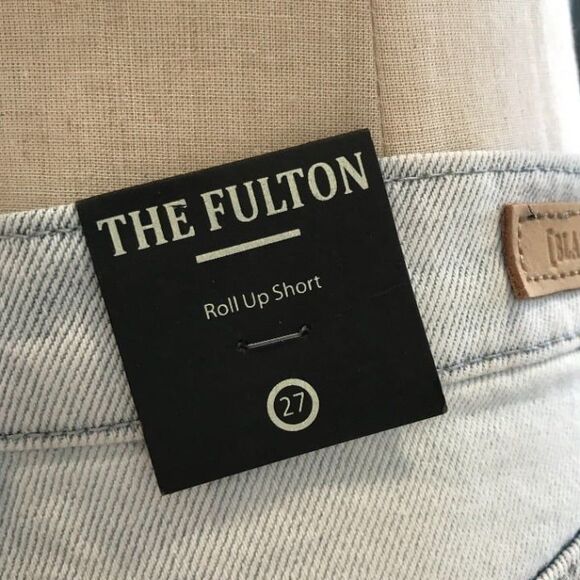 Blank NYC The Fulton Roll Up Shorts Light Denim NEW Cut Offs $88 Size 27 - Picture 5 of 12